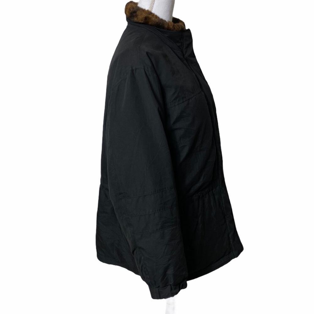 Ralph Lauren Parka Black Ski Zipper Coat Women Large - Picture 3 of 6